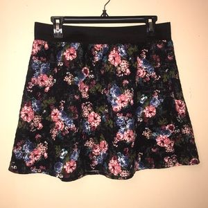 Floral skater skirt.